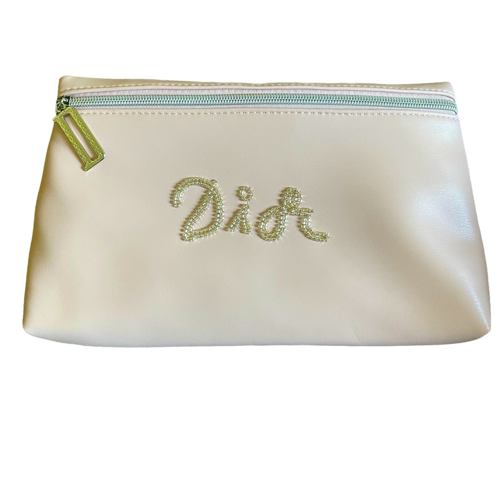 EUC Christian Dior makeup tote clutch blush pink bag